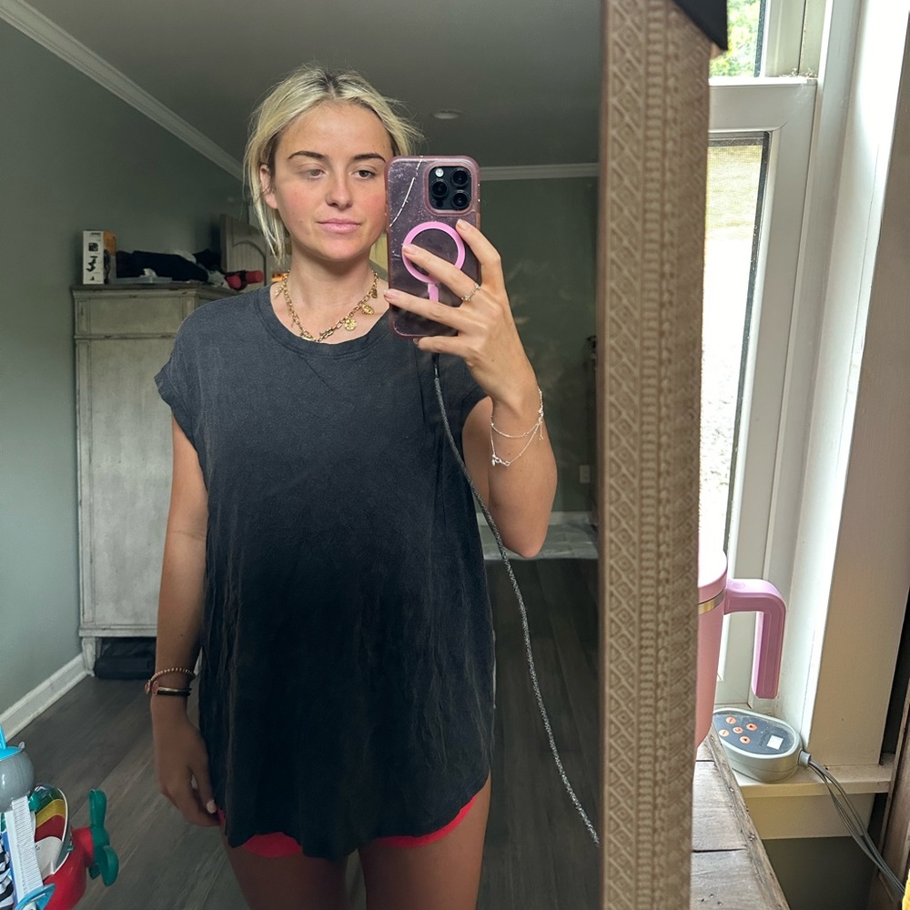 Black mono b top